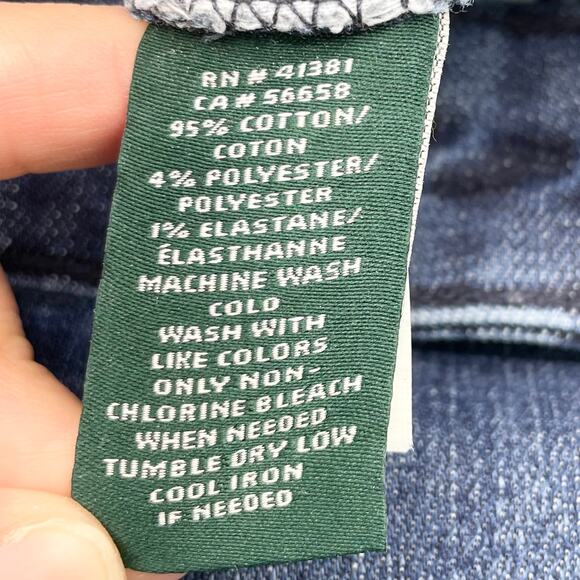 LAUREN Ralph Lauren Womens 8P Jeans Premier Straight Ankle Tuxedo Stripe Fray - Picture 10 of 10